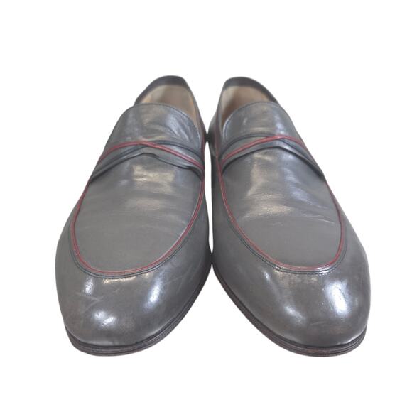 Sophisticated Gray Leather Men\'s Oxfords main image 16